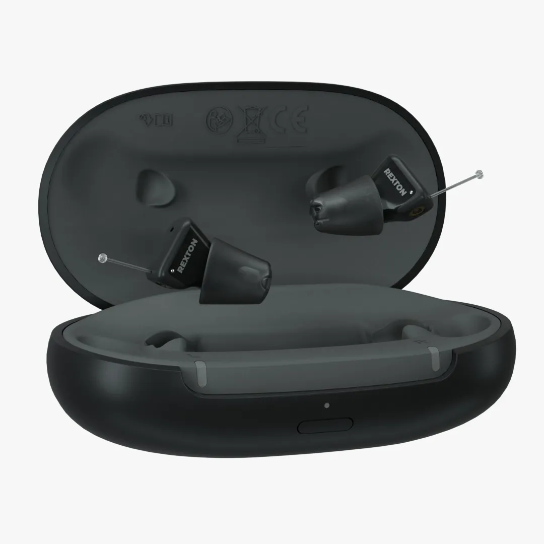 Aparelhos auditivos Oticon — várias cores